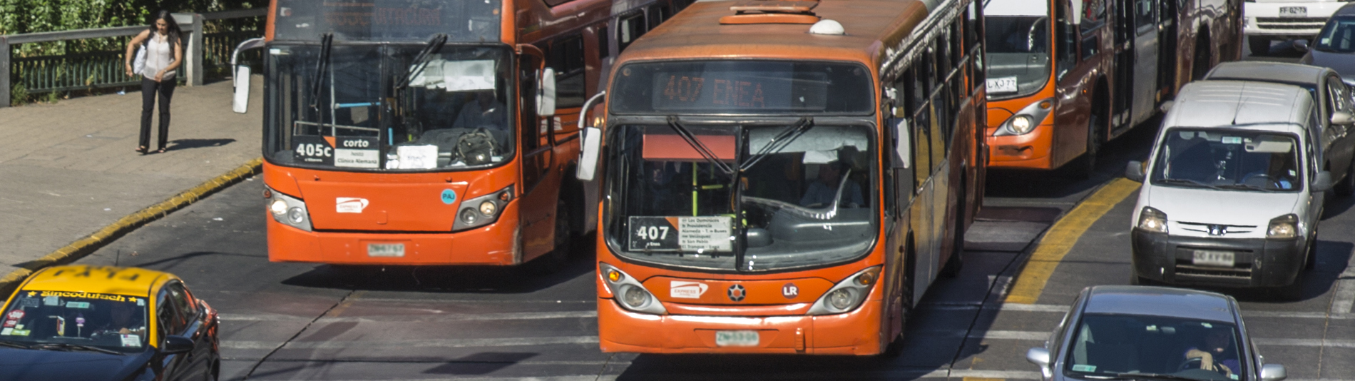 Buses locales o micros en Santiago